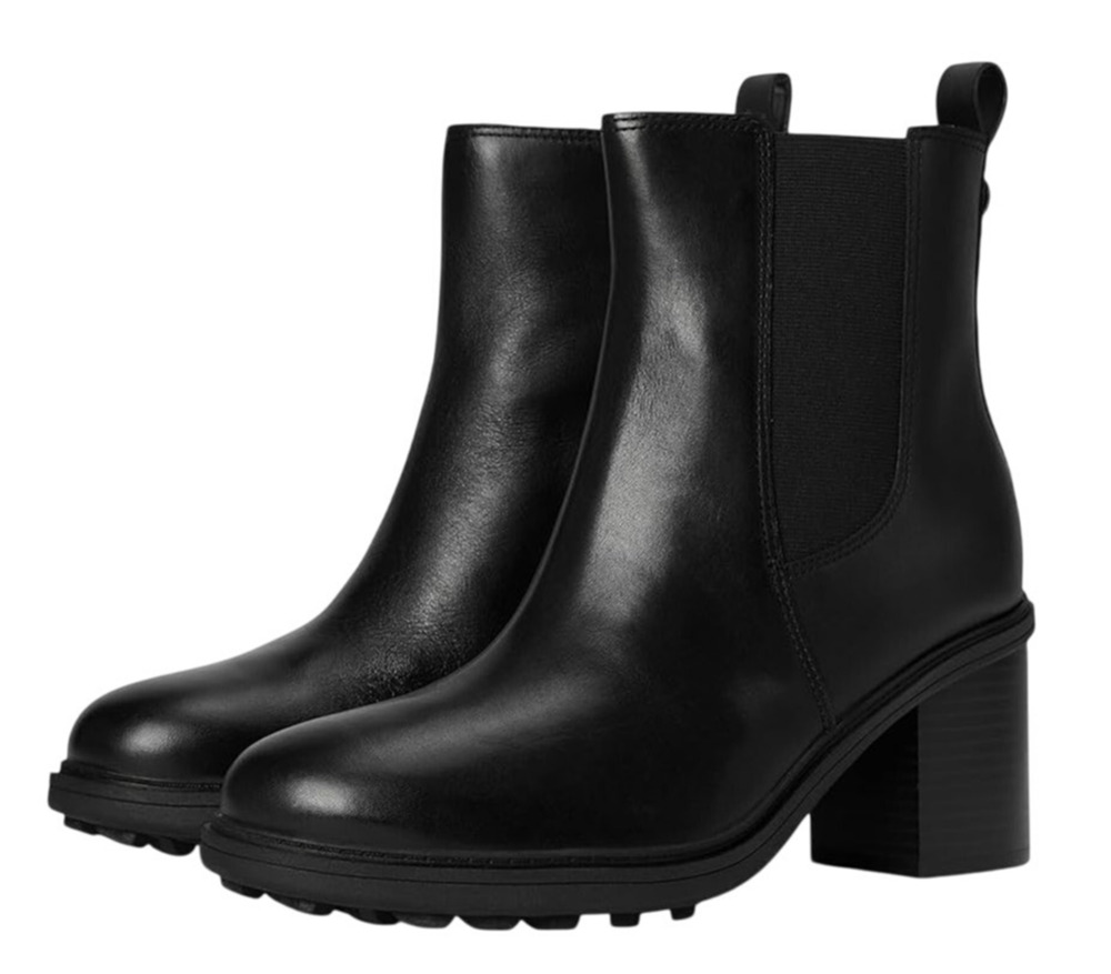 VIONIC Womens Truckee Booties Size 9 Wide Black Leather Waterproof NIB